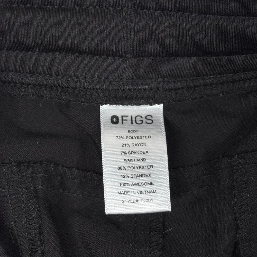 FIGS AXIM Cargo Scrub Pants Mens Large‎ Black T2001 Technical Collection EUC